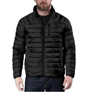 HAWKE & CO Packable Down Feather Jacket Men S Black Lightweight Outdoor Travel